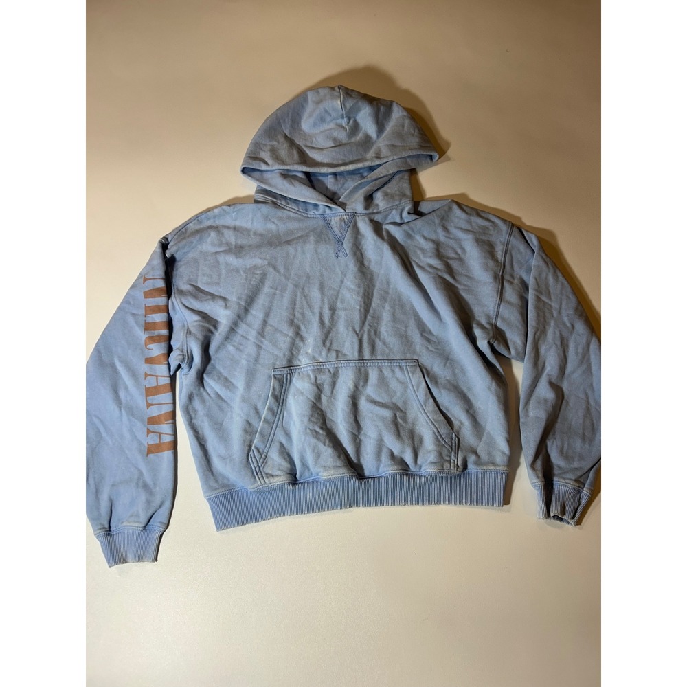 American Eagle Hoodie Women's Small Blue Nirvana Graphic Lived-In Sweatshirt